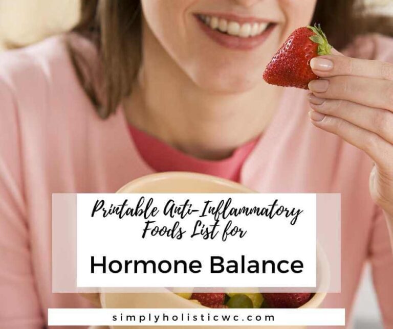 Printable Anti-Inflammatory Foods List for Hormone Balance