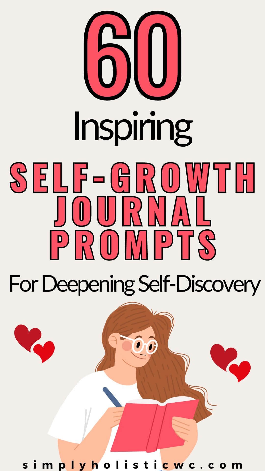 60 Self-Growth Journal Prompts for Beginners . Woman writing